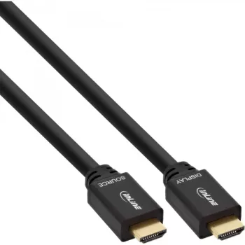 InLine , actieve High Speed HDMI-kabel met Ethernet, M/M, zwart, vergulde contacten, 30 m