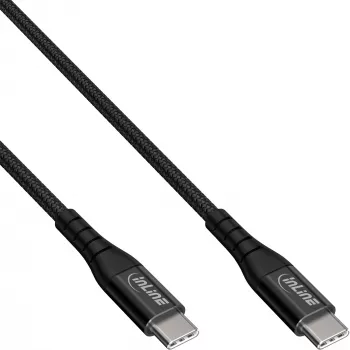 InLine USB 2.0-kabel USB-C stekker/stekker 100W snellaadkabel 1m