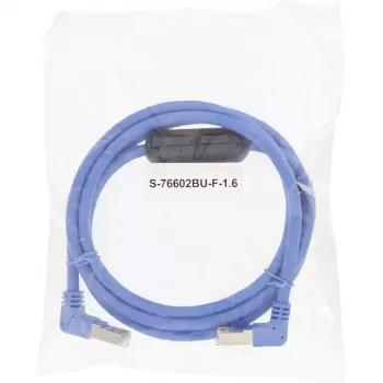 InLine patchkabel aan beide zijden naar beneden afgewinkeld S/FTP (PiMf) Cat.6 PVC blauw 1,6 m