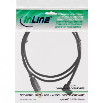 InLine Micro-USB-2.0-kabel USB Type-A stekker / Micro-B stekker, haaks, zwart, 1,5 m