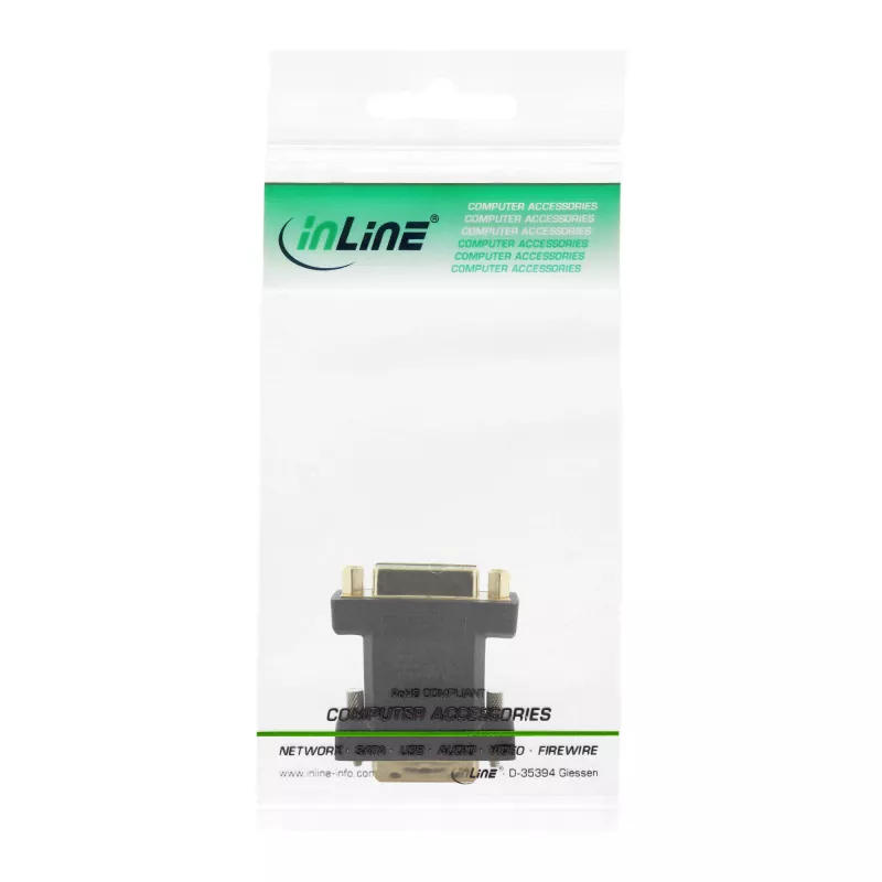 InLine DVI-D-adapter DVI-I 24+5 bus / DVI-D 24+1 stekker, verguld