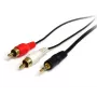 StarTech.com 0,92 m stereo-audiokabel – 3,5-mm-jackstekker naar 2x RCA-stekker