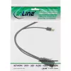 InLine HDMI-stekker naar DisplayPort-bus converterkabel, 4K, zwart/goud, 0,3 m