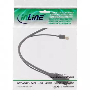 InLine HDMI-stekker naar DisplayPort-bus converterkabel, 4K, zwart/goud, 0,3 m