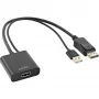 InLine HDMI F naar DisplayPort M converterkabel, 4K, zwart/goud, 0,3m