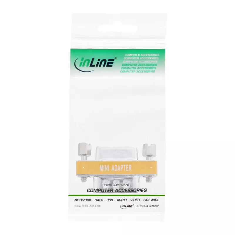 InLine null-modem-adapter DB9 pin stekker / bus