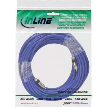 InLine Premium RCA-audiokabel 1x RCA stekker / stekker verguld 20m