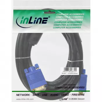 InLine S-VGA-kabel Premium 15HD stekker/stekker zwart 10 m