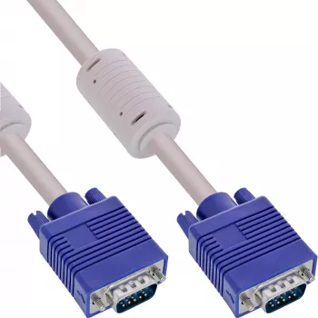 S-VGA-kabel InLine 17718 15 HD grijs stekker/stekker 5 m