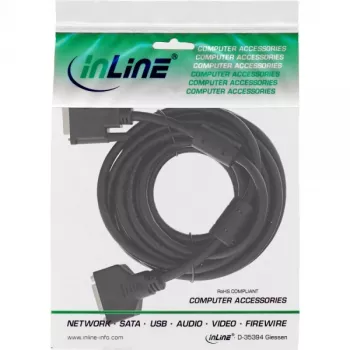 InLine DVI-D-kabel 24+1 M/F, Dual Link, 2 ferrietkernen, 2 m