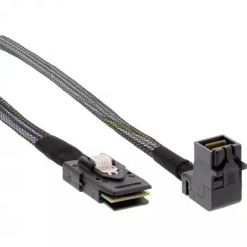 InLine Mini SAS HD-kabel SFF-8643 haaks naar SFF-8087 met sideband 1 m