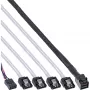 InLine Mini SAS HD-kabel SFF-8643 naar 4x SATA + sideband 0,5m