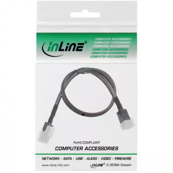 InLine Mini SAS HD-kabel SFF-8643 naar SFF-8087 met sideband 1m