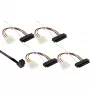 InLine Mini SAS HD-kabel, SFF-8643 haaks naar 4x SFF-8482 + stroom, 0,5 m