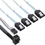 InLine Mini SAS HD-kabel SFF-8643 haaks naar 4x SATA + sideband 1 m