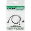 InLine Mini SAS HD-kabel SFF-8643 haaks naar 4x SATA + sideband 0,5 m