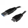 StarTech.com USB3AUB15CMS dunne USB 3.0-kabel, USB-A naar Micro-USB B, M/M, 15 cm (6 inch), zwart