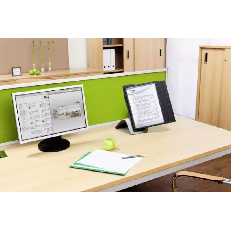 Durable Sherpa Style Table 10 documenten-display-karrousel bureaustandaard voor 10 A4-displaypanelen