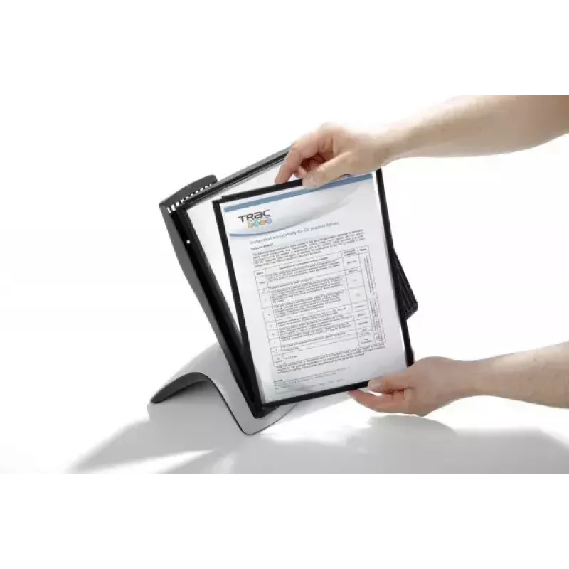 Durable Sherpa Style Table 10 documenten-display-karrousel bureaustandaard voor 10 A4-displaypanelen