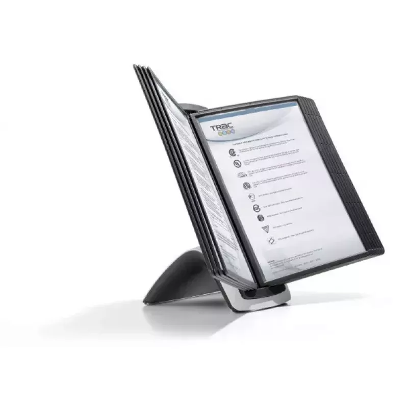 Durable Sherpa Style Table 10 documenten-display-karrousel bureaustandaard voor 10 A4-displaypanelen