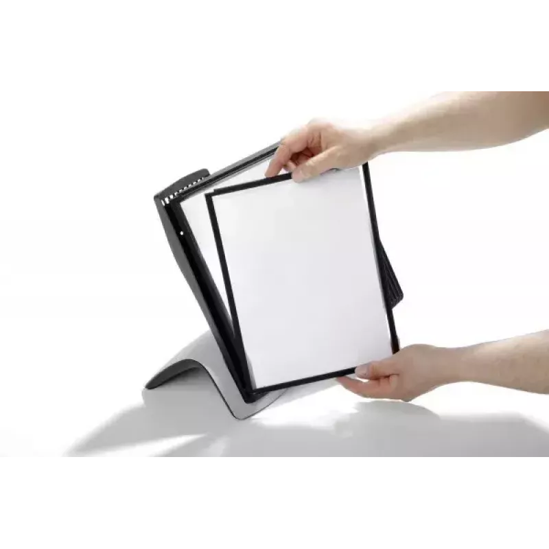 Durable Sherpa Style Table 10 documenten-display-karrousel bureaustandaard voor 10 A4-displaypanelen