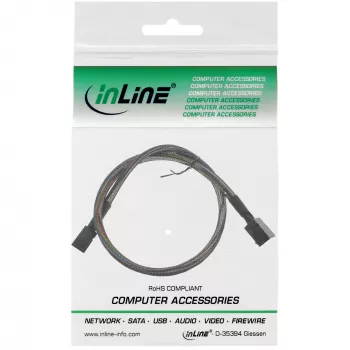 InLine Mini SAS HD-kabel SFF-8643 naar SFF-8643 met sideband 0,5 m