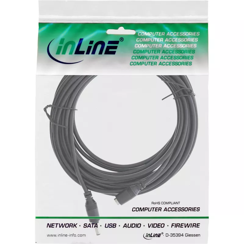 InLine DC-stekker verlengkabel voor SmartHome buitenCamera, 3m