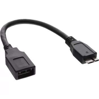 InLine Micro USB 3.0 OTG-adapterkabel Micro-B-stekker naar USB Type-A-bus 0,15 m