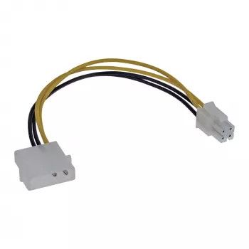 InLine moederbord-voedingskabel-adapter 5,25 inch / 4-pin 12V 0,20 m