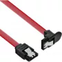 InLine SATA 6Gb/s-kabel met vergrendelingen haaks 0,75 m