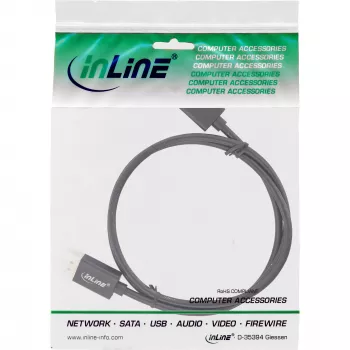 InLine DisplayPort 1.4-kabel slank, 8K4K, zwart, vergulde contacten, 3m