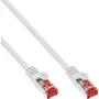 InLine 100 stk. bulkverpakking patchkabel, S/FTP PiMf, Cat.6, PVC, CCA, wit, 0,5m