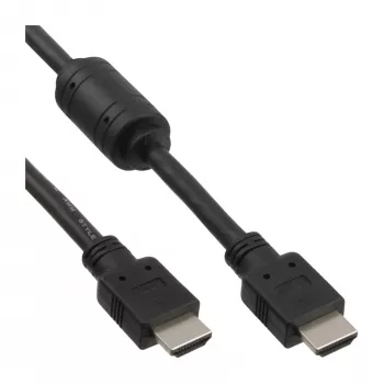 InLine HDMI-kabel High Speed stekker + ferriet zwart 1m