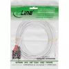 InLine audiokabel 2x cinch-stekker / 3,5 mm jackstekker wit/goud 1,5 m