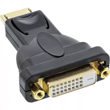 InLine DisplayPort-adapter DisplayPort-stekker naar DVI-D 24+1 bus zwart