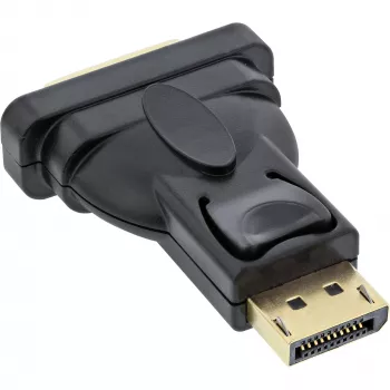 InLine DisplayPort-adapter DisplayPort-stekker naar DVI-D 24+1 bus zwart