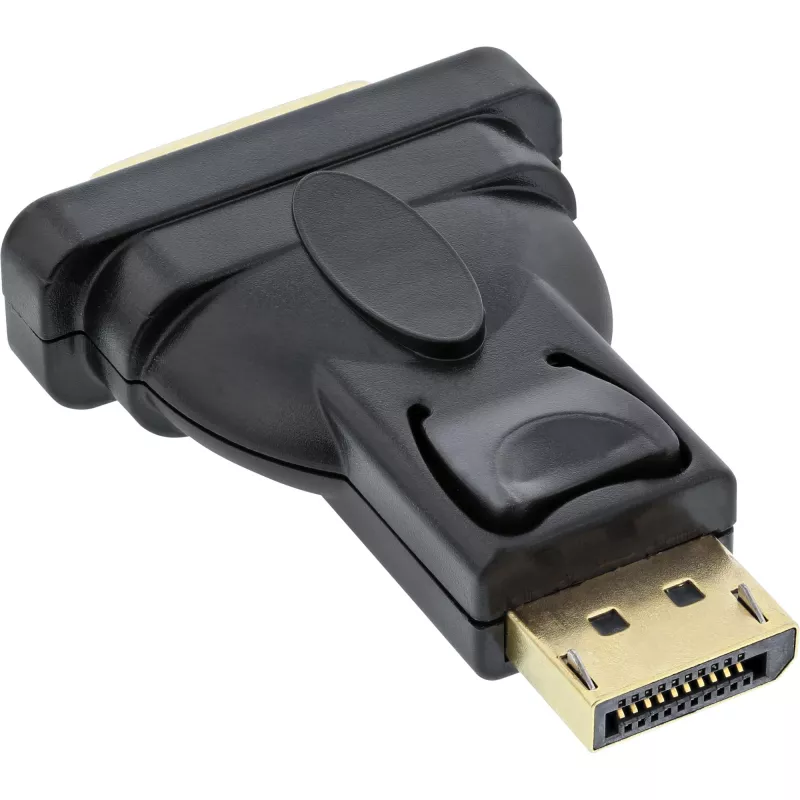 InLine DisplayPort-adapter DisplayPort-stekker naar DVI-D 24+1 bus zwart