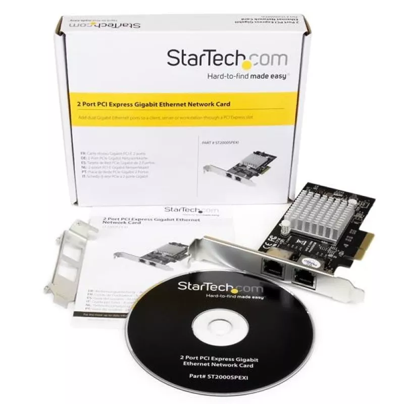 StarTech.com dual-port PCI Express (PCIe x4) Gigabit Ethernet-serveradapter-netwerkkaart – Intel i350 NIC