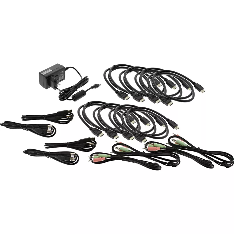KVM Desktop Switch InLine 62654I 4-poorts dual-monitor HDMI 4K USB 3.0 audio