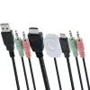 InLine KVM-switch, 2-poorts, USB-C + HDMI naar HDMI, 4K, met audio, geïntegr. kabel