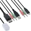 InLine KVM-switch, 2-poorts, USB-C+DP naar DisplayPort, 4K, audio, geïntegr. kabel