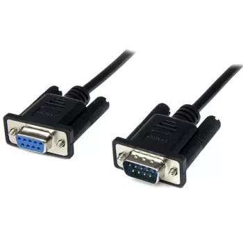 StarTech.com 1 m zwart DB9 RS232 seriële nullmodemkabel F/M