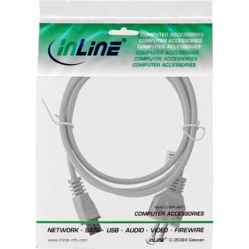 InLine stroomkabel, voor notebooks, grijs, 1,8 m