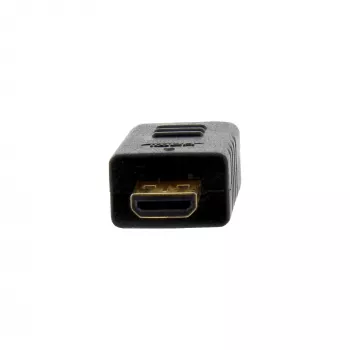 InLine High Speed HDMI-kabel met Ethernet, AM/DM, extra plat zwart/goud, 0,3 m
