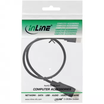 InLine Mini DisplayPort naar DisplayPort-kabel, zwart, 0,3 m