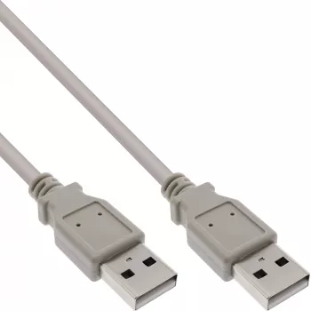 USB 2.0-kabel type A stekker / stekker beige 0,3 m InLine 34303H