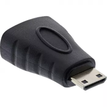 InLine HDMI-adapter, HDMI A bus / HDMI C stekker, 4K/60Hz, verguld