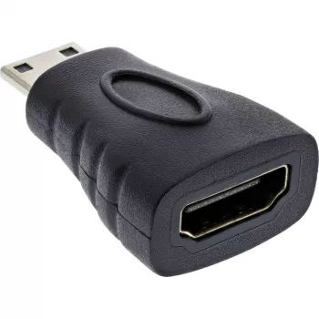 InLine HDMI-adapter, HDMI A bus / HDMI C stekker, 4K/60Hz, verguld