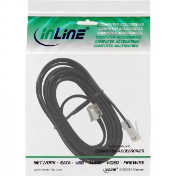 InLine modulaire kabel RJ45 8P6C naar RJ12 6P6C stekker/stekker 6 m