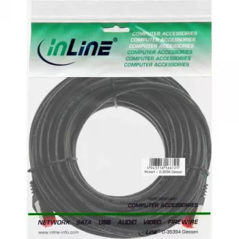 InLine patchkabel S/FTP PiMF Cat.6 250MHz PVC koper zwart 50m